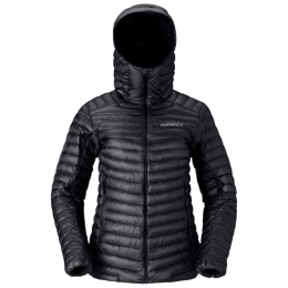 Geacă de puf femei Norrona trollveggen down800 super light Hood negru Caviar Black