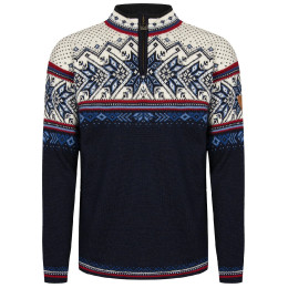 Pulover bărbați Dale of Norway Vail Masc Sweater albastru închis Midnightnavy Redrose Offwhite