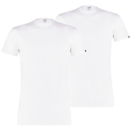 Tricou termic bărbați Puma Basic 2P Crew Tee alb White