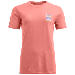 Tricou funcțional femei Ortovox 140 Cool Mtn Gradient Ts roz Blossom