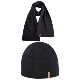 Set Kama Merino čepice a šála A02 + S07 negru black