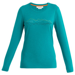 Tricou funcțional femei Icebreaker W Mer Central Classic LS Tee Icebreaker verde