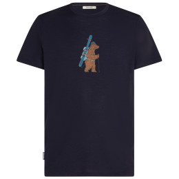 Tricou bărbați Icebreaker Men Merino 150 Tech Lite Bear Tour albastru închis Midnight Navy