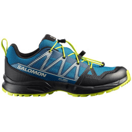 Încălțăminte copii Salomon Outscape Waterproof J albastru Mykonos Blue / Black / Acid Lime