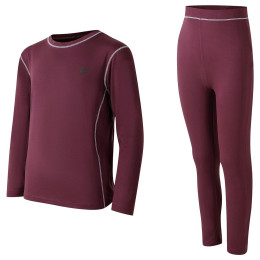 Set funcțional copii Dare 2b Pow II Baselayer Set Huckleberry roșu închis Huckleberry
