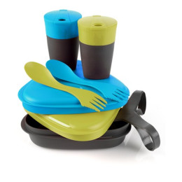 Veselă Light My Fire Pack´n Eat Kit albastru/verde lime/cyan blue