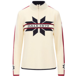 Bluză femei Dale of Norway Nåle Fem Sweater alb/albastru Offwhite Navy Red Rose