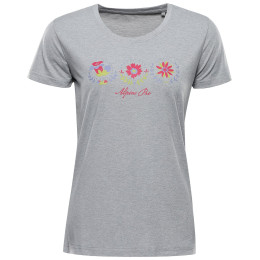 Tricou funcțional femei Alpine Pro Sassa gri deschis HIGH RISE