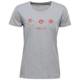 Tricou funcțional femei Alpine Pro Sassa gri deschis HIGH RISE