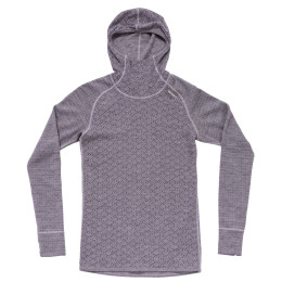 Tricou funcțional femei Devold Kvitegga Merino 230 Hoodie Wmn albastru ORCHID