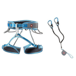 Set pentru Via Ferrata Ocún Via Ferrata Twist Tech Eco Captur Lite Swivel Set gri/albastru Grey / Blue