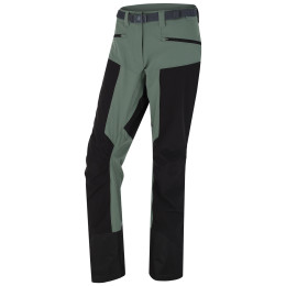Pantaloni femei Husky Krony L negru/verde