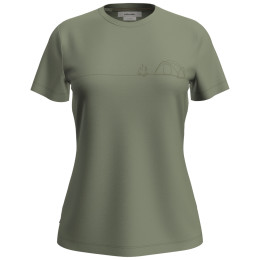Tricou funcțional femei Icebreaker W Mer 150 Tech Lite SS Tee Single Line C verde deschis Lichen