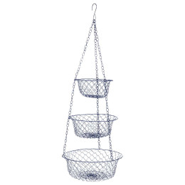 Organizator Bo-Camp Hanging baskets 3-level albastru metal blue