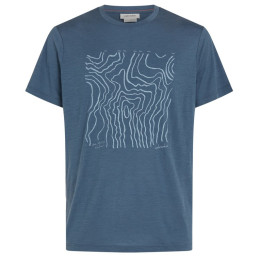 Tricou funcțional bărbați Icebreaker M 150 Tech Lite SS Tee Great Heights albastru/gri Dawn