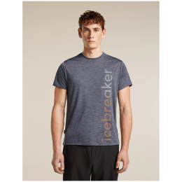 Tricou funcțional bărbați Icebreaker Merino Blend 125 Cool-Lite™ Sphere SS Tee IB Vertical gri MIDNIGHT HTHR