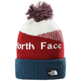 Căciulă The North Face Recycled Pom Pom roșu/albastru Vintgwht/Mntrybu/Crdnlrd