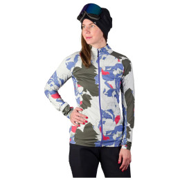 Hanorac funcțional de damă Northfinder Tiara bej/verde multicolorprint