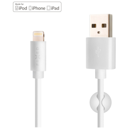 Cablul de încărcare și de date Fixed Datový a nabíjecí kabel FIXED USB/Lightning alb bílá