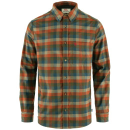 Cămașă bărbați Fjällräven Lappland Stretch Flannel Shirt M verde/maro Laurel Green-Autumn Leaf