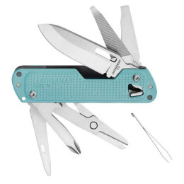 Cuțit multifuncțional Leatherman Free T4 albastru deschis