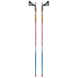 Bețe de trekking femei TSL Trail Carbon 4 Cork Cross Sky roz/albastru