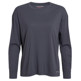 Tricou femei Craghoppers NosiLife SolarShield+ Long Sleeved T-Shirt gri închis Anthracite