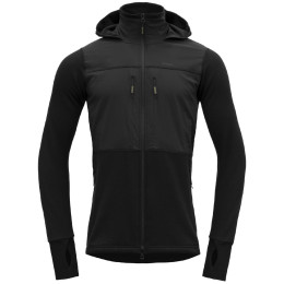 Geacă softshell bărbați Devold Herøy Hybrid Merino Jkt Man negru