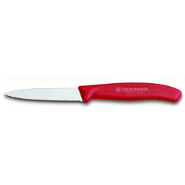 Cuțit pentru legume Victorinox ondulat 8 cm roșu