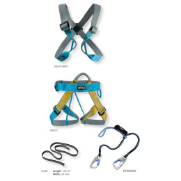 Set pentru
			Via Ferrata Rock Empire Ferrata Max Set albastru/gri