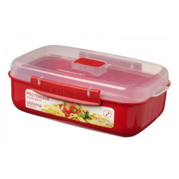 Bol cu capac Sistema Rectangle roșu