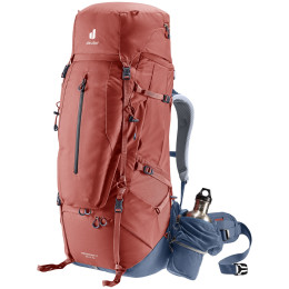 Rucsac turistic Deuter Aircontact X 60+15 SL roșu/albastru