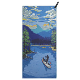 Prosop cu uscare rapidă PackTowl Personal Body albastru deschis Daydream Print