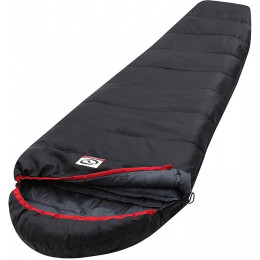 Sac de dormit Loap Darway negru/roșu