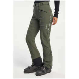 Pantaloni de iarnă femei Tenson Touring Softshell Pant verde închis