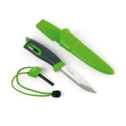 Cuțit cu aprinzătoare LMF Swedish Fire Knife verde