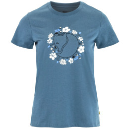 Tricou femei Fjällräven Fjällblomster Fox T-shirt W albastru Dawn Blue