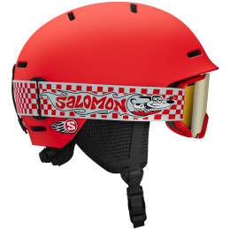 Cască de schi copii Salomon Player Combo roșu Cherry Tomato