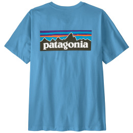 Tricou bărbați Patagonia P-6 Logo T-Shirt albastru deschis Shore Blue