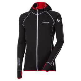 Hanorac bărbați Progress TS Torez Hoody 17CG negru/roșu