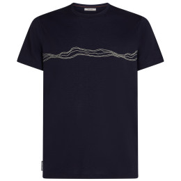 Tricou bărbați Icebreaker Men Merino 150 Tech Lite SS Tee Mountain Pulse albastru închis Midnight Navy