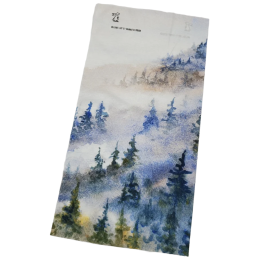 Fular multifuncțional High Tail Designs Hiking Gaiter Foggy Forest albastru deschis Foggy Forest