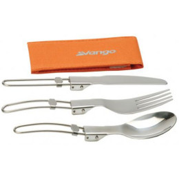 Tacâm Vango Pocket Cutlery Set argintiu