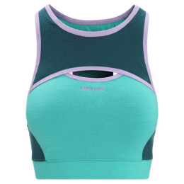 Bustieră Icebreaker Women ZoneKnit™ Sport Bra verde deschis