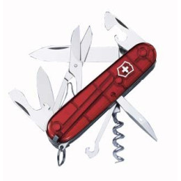 Cuțit Victorinox Climber roșu transparent trans red