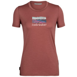 Tricou femei Icebreaker Women Tech Lite II SS Tee Trailhead roșu
