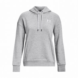 Hanorac femei Under Armour Essential Fleece Hoodie gri deschis ModGrayLightHeather/White