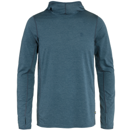 Hanorac funcțional bărbați Fjällräven Abisko Sun-hoodie M albastru/verde Indigo Blue