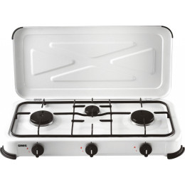 Arzător pe gaz Gimeg Tříplotýnkový plynový vařič alb