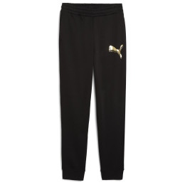 Pantaloni jogging femei Puma ESS METALLIC Sweatpants FL negru PUMA Black-Metallic Gold